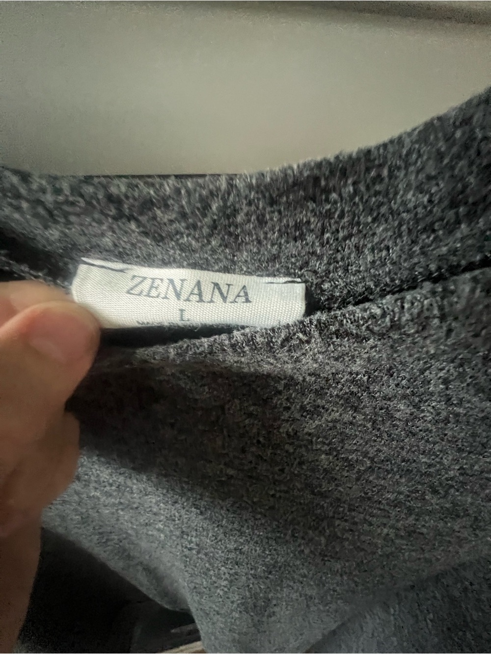 Zenana Outfitters women’s Charcoal Crewneck Sweater - Picture 2 of 3